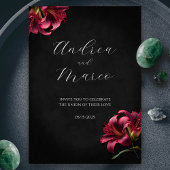 フローラリージーダークゴシック結婚式招待状 招待状