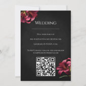 フローラリージーダークゴシック結婚式招待状 招待状 (裏面)