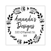 フローラリースの返品と住所 ラバースタンプ (インプリント)