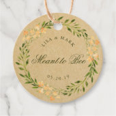 フローラリースはビーズクラフト結婚ラウンドを意図した フェイバータグ (正面)