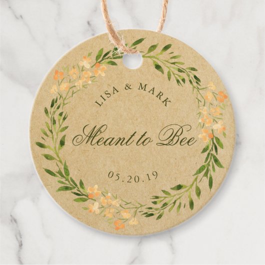 フローラリースはビーズクラフト結婚ラウンドを意図した フェイバータグ (正面)