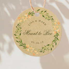 フローラリースはビーズクラフト結婚ラウンドを意図した フェイバータグ