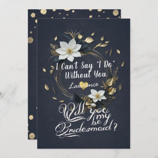 フローラリースは僕の花嫁の世話結婚になる 招待状 (正面/裏面)