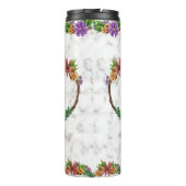 フローラリースイニシャル文字モノグラム名大理石 タンブラー (裏面)