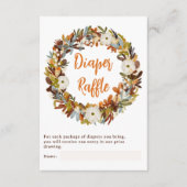 フローラリースカボチャおむつラッフルベビーシャワー エンクロージャーカード (正面)