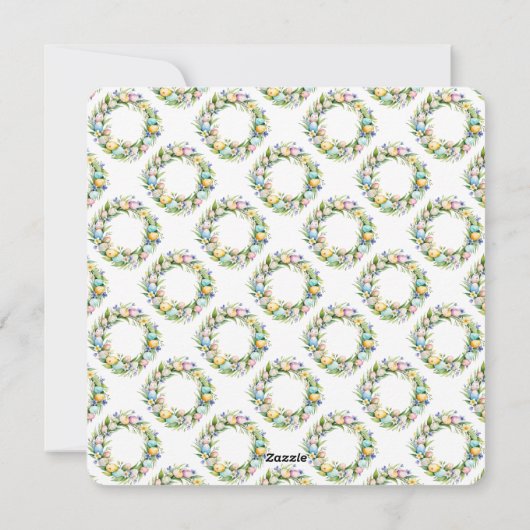 フローラリースカラフルハッピーイースター卵 シーズンカード (裏面)