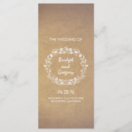 フローラリースクラフトスタイル結婚式プログラム プログラム