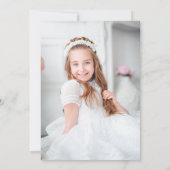 フローラリースクロスフォトガールファースト聖餐式 招待状 (裏面)