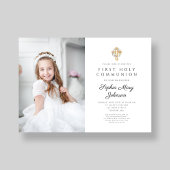 フローラリースクロスフォトガールファースト聖餐式 招待状