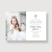 フローラリースクロスフォトガールファースト聖餐式 招待状
