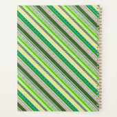 フローラリースグリストライプンパーソナライズされたグラム プランナー手帳 (裏面)