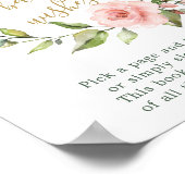 フローラリーススウィートベビーウィズゲストブックサイン ポスター (角)