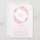 フローラリーススウィート14th女の子の誕生日パーティーの招待 招待状 (正面)