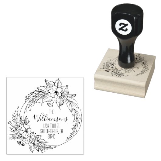 フローラリーススクリプトファミリ差出人住所 ラバースタンプ (押印)