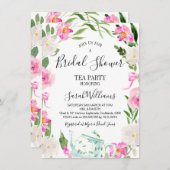 フローラリースティーパーティーブライダルシャワーの招待 招待状 (正面/裏面)
