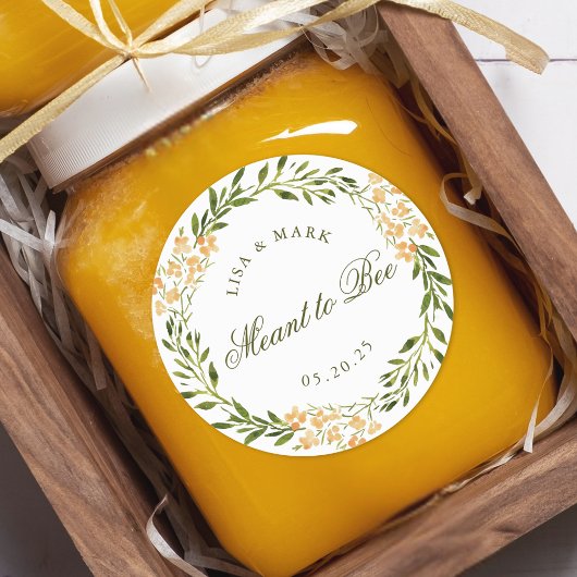 フローラリースハチミツ結婚式の引き出物 ラウンドシール