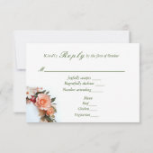 フローラリースバラ結婚デイジー 出欠カード (裏面)