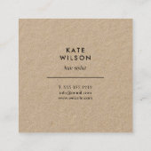 フローラリースパープルフラワーズクラフト スクエア名刺 (裏面)