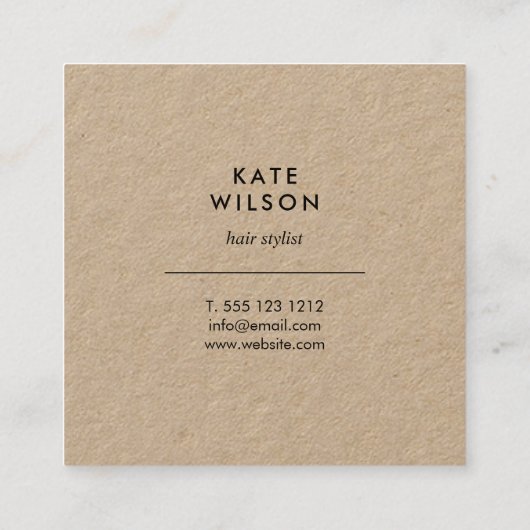 フローラリースパープルフラワーズクラフト スクエア名刺 (裏面)