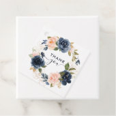 フローラリースピンクネイビーバビーシャワーありがとう フェイバータグ (インサイチュ)