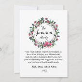 フローラリースファミリーホリデーフラットホリデーカード シーズンカード (正面)