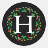 フローラリースファミリーモノグラムの名 ラウンドシール (正面)