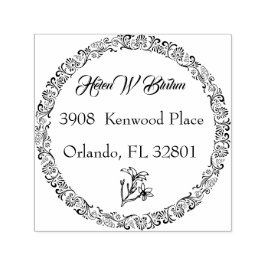 フローラリースファミリ名差出人住所 セルフインキングスタンプ