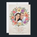 フローラリースフォト招待状 招待状<br><div class="desc">砂トーンの背景には、素敵なフローラリース写真ウィンドウが備えられている。誕生日、婚約、フェミニンセーブ・ザ・デート案内、記念日などに適した招待。このカードはカスタマイズ、文言、フォント、フォント色、紙形状のオプションと6種類の紙の選択と共に簡単。あなたは何を探してるのか？当社のすべての製品はカスタム、追加料金なしでニーズを満たすように設計できる。heartfelthelper@gmail.comで連絡お客様のニーズに合わせて製品を調整するサービスをご利用の場頼合はお客様のみ！</div>