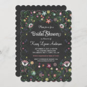 フローラリースブライダルシャワーシャルボード招待状 招待状 (正面/裏面)