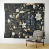 フローラリースブライダルシャワーフォトブース背景 タペストリー (インサイチュ(横))