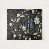 フローラリースブライダルシャワーフォトブース背景 タペストリー (正面(横))