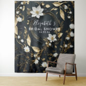 フローラリースブライダルシャワーフォトブース背景 タペストリー (インサイチュ)