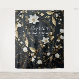 フローラリースブライダルシャワーフォトブース背景 タペストリー