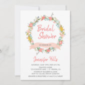 フローラリースブライダルシャワー 招待状 (正面)