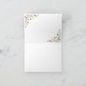 フローラリースブライドメイドモノグラム文字A サンキューカード (内部)