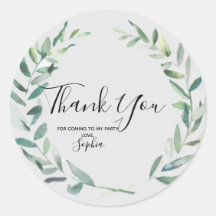 フローラリースブランチ植物学サンキューステッカー