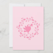 フローラリースベビーガールシャワー招待状 招待状 (裏面)