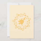 フローラリースベビーシャワー 招待状 (裏面)