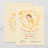 フローラリースベビーシャワー 招待状 (正面/裏面)