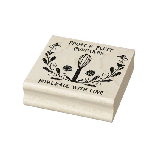 フローラリースベーカリーウィスク&カップケーキスタンプ ラバースタンプ (スタンプ)