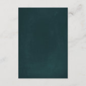 フローラリースホワイトブラックエメラルドコッパー結婚ズ エンクロージャーカード (裏面)