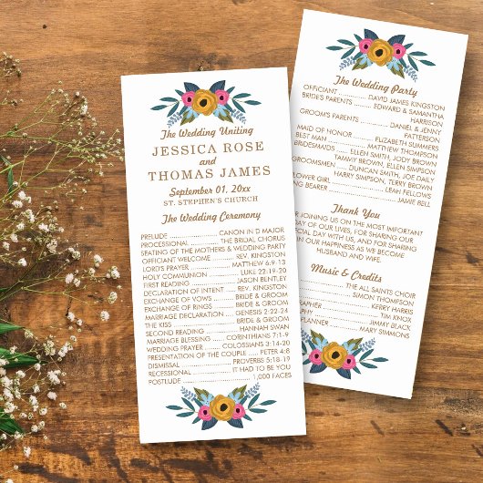 フローラリースホワイト結婚式 プログラム