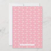 フローラリースモノグラムモダンフォト誕生 案内状 (裏面)