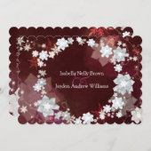 フローラリースユニークウィンターウェディング 招待状 (正面/裏面)