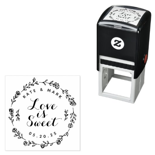 フローラリースラブイズスウィート結婚式の引き出物 セルフインキングスタンプ (インサイチュ)