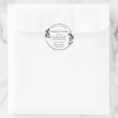 フローラリースリスト原料製品ラベル ラウンドシール (バッグ)