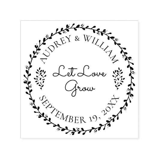 フローラリースリーラブグロウ結婚式の引き出物 セルフインキングスタンプ (デザイン)