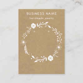 フローラリースロングイヤリングクラフト表示カード 名刺