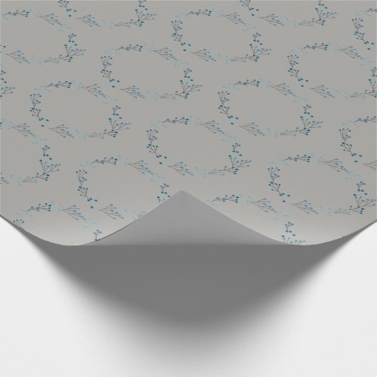 フローラリースヴィンテージ誕生日ギフト包装紙 ラッピングペーパー (角)