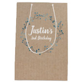 フローラリースヴィンテージ誕生日工芸抱き枕 ミディアムペーパーバッグ (裏面)